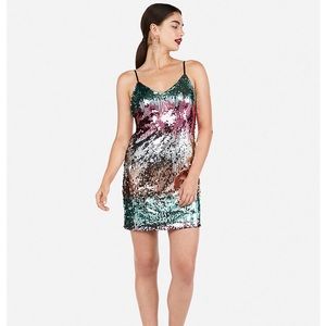 Gradient Sequin Cami Dress, NYE Attire, size Small